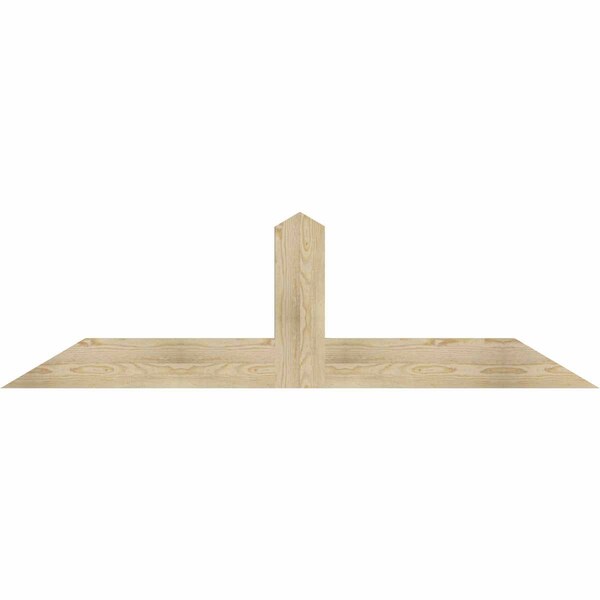 Ekena Millwork Portland Rough Sawn Timber Gable Bracket, Douglas Fir, 72"W x 21"H x 2"D x 6"F, 7/12 Pitch GBW072X21X0206POR00RDF - main